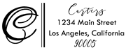 Double lines Letter C Monogram Stamp Sample